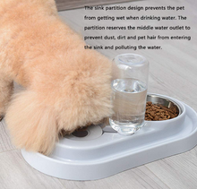 Load image into Gallery viewer, Stainless Steel Pet Bowls with Automatic Water Bottle
